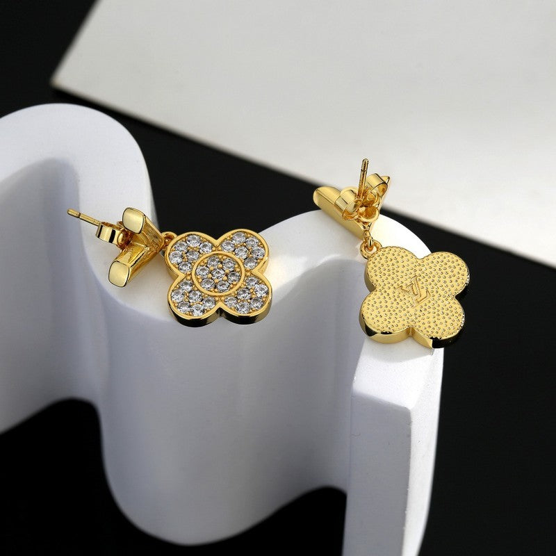 Louis Diamond Flower Earrings