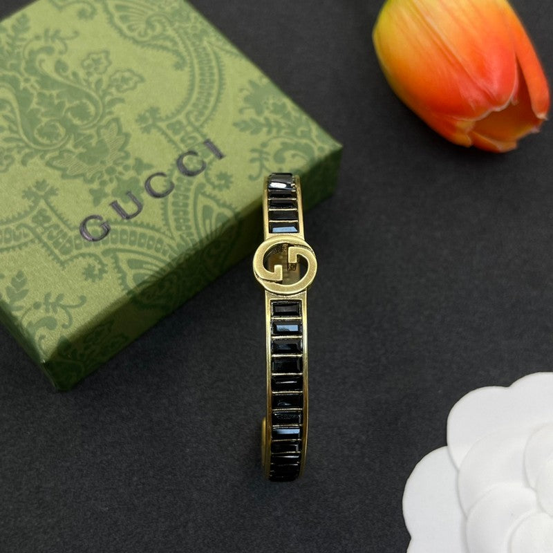 GG Black Crystal Gold Bracelet