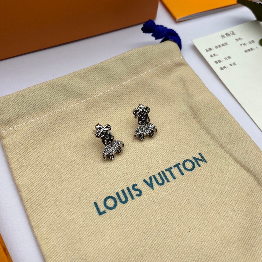 Boucles D'oreilles Ours Louis 18 Carats