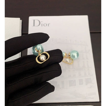 18K CD Tribales Blue Pearl Earrings