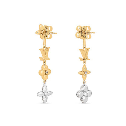 Boucles D'oreilles Monogramme Louis 18 Carats