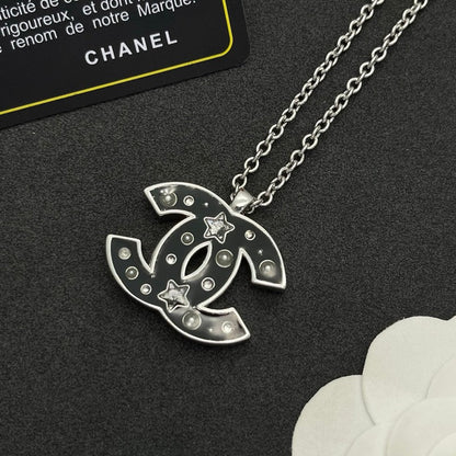 18K CC Black Star Gold Necklace
