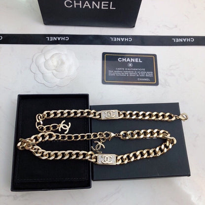 18K CC Diamonds Chain Necklace