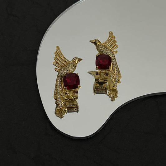 Boucles d'oreilles T Bird en diamants 18 carats