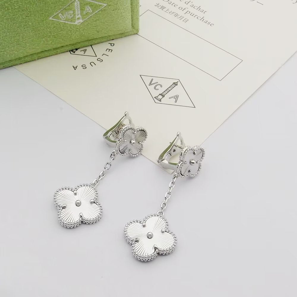 Boucles d'oreilles clips d'oreilles Magic Alhambra 18 carats