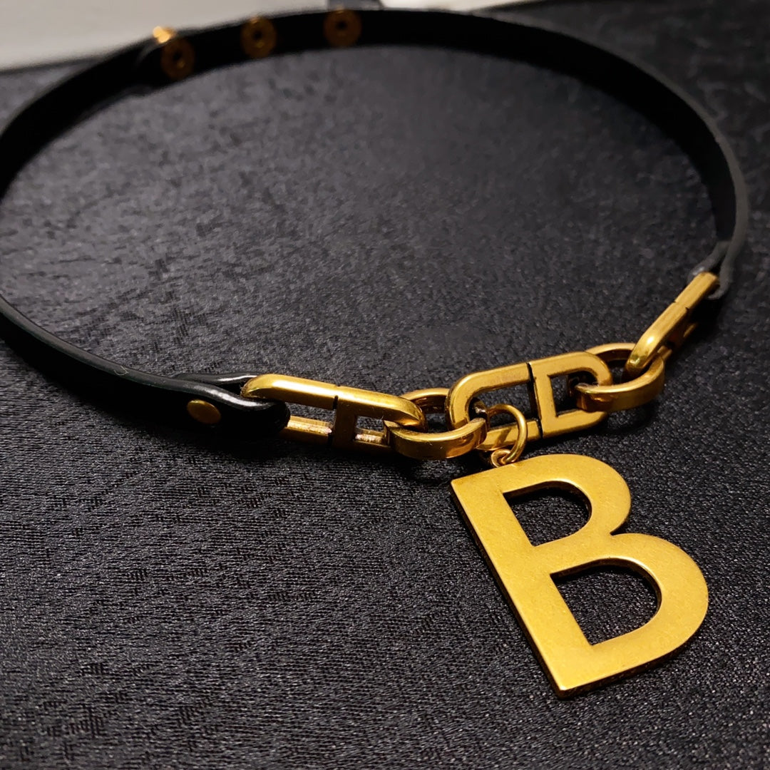 18K BB Choker Necklace