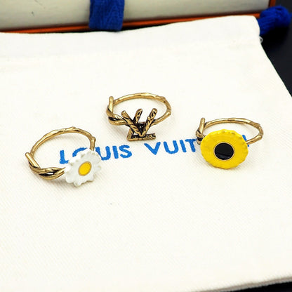 18K Louis Gardening Set of Three Rings