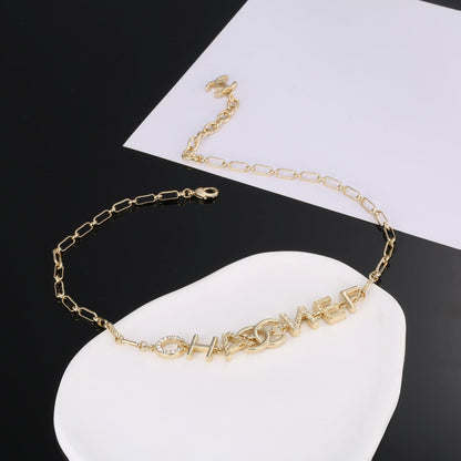 18K CC Script Chain Necklace