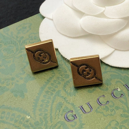 18k GUCCI GG Cube Earrings