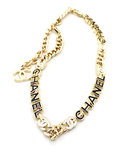 18K CC Chain Choker Necklace