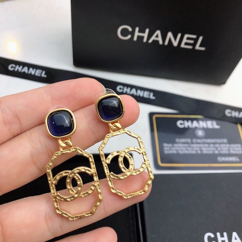 18K CC Perfume Bottle Earrings