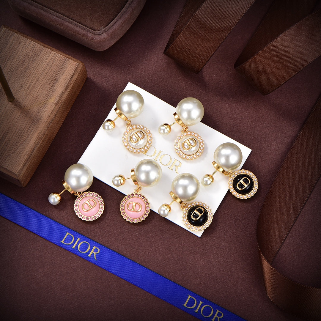 18K CD Pearls Earrings