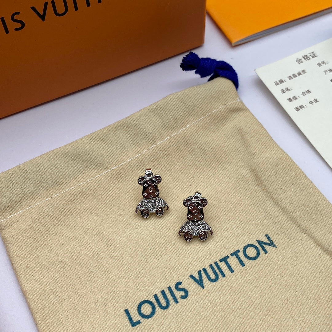 Boucles D'oreilles Ours Louis 18 Carats