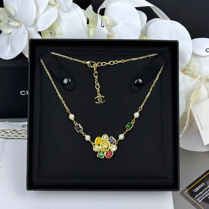 18K CC 26C Color Crystal Choker Necklace