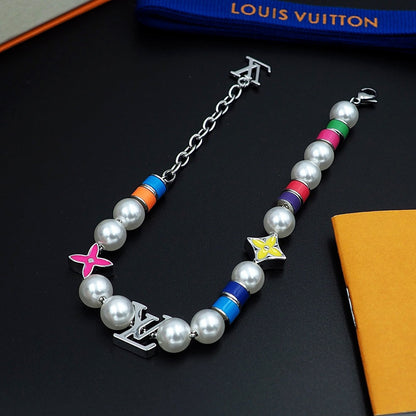 Bracelet de fête en perles Louis MNG 18 carats