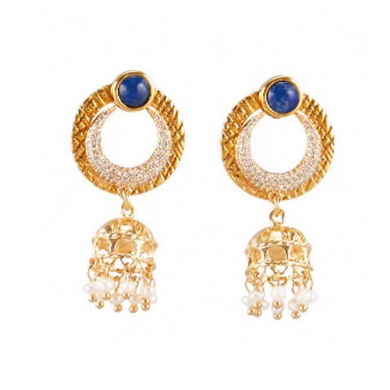 18K BV Circle Diamonds Earrings