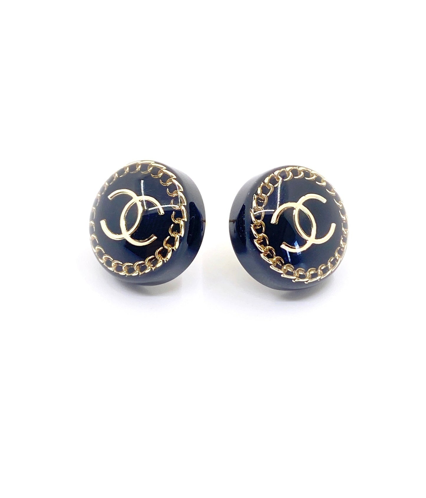 Boucles d'oreilles circulaires en résine 18 carats CC