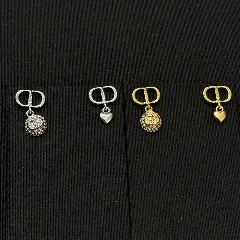 18K CD Pearl Diamond Drop Earrings