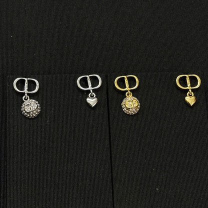 18K CD Pearl Diamond Drop Earrings