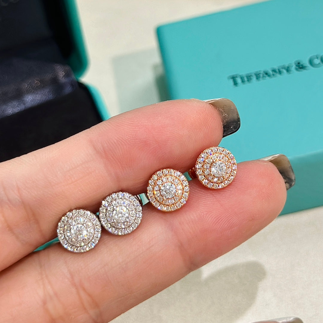 18K T Soleste Diamonds Rose Gold Earrings