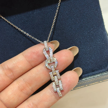 18K Agrafe Diamond Necklace