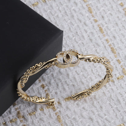 18K CC Diamond Chain Bracelet