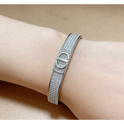 18K CD Diamond Gold Bracelet