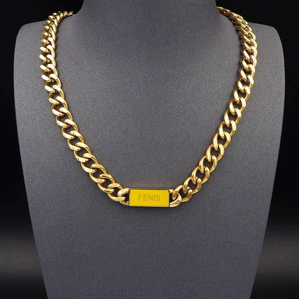 18K F Chain Necklace