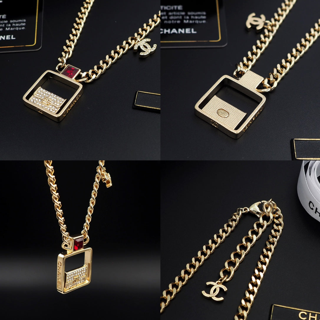 18K CC Red Bag Pendant Necklace