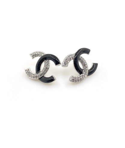 Boucles d'oreilles diamants noirs 18 carats CC