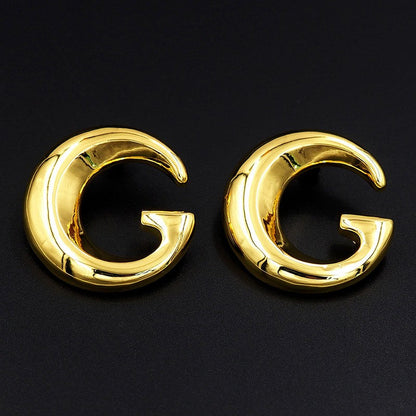 18K GG Large Gold Earrings