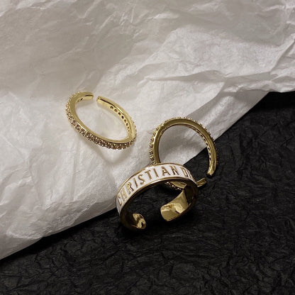 18K CD Code Ring Set