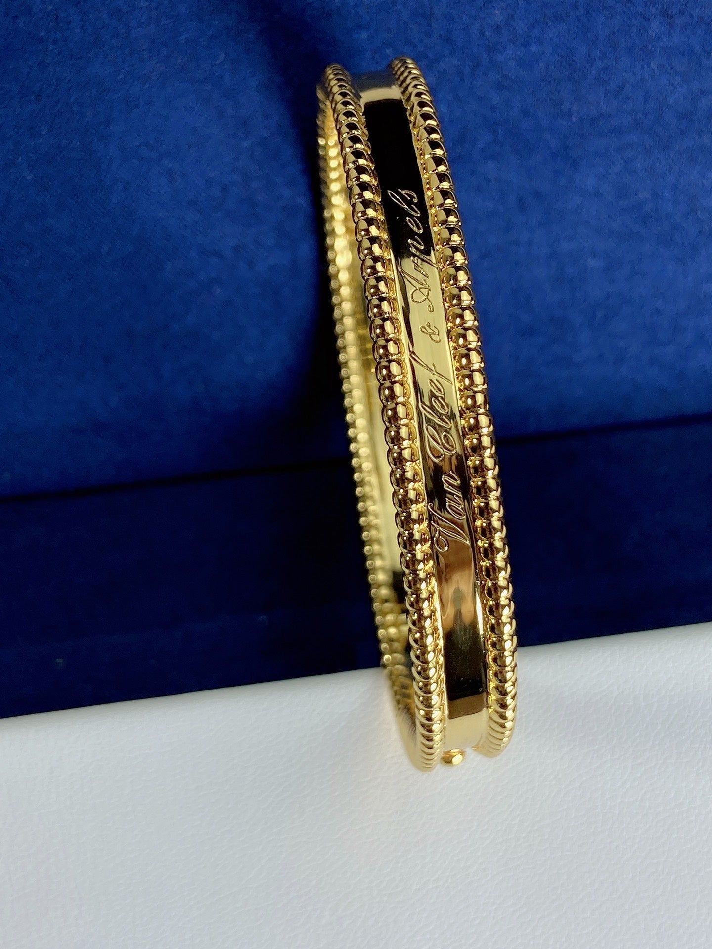 18K Yellow Gold Perlée Signature Bracelet