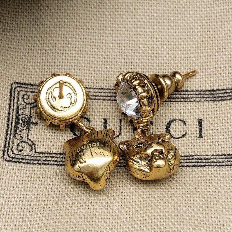 GG Tiger Drop Earrings