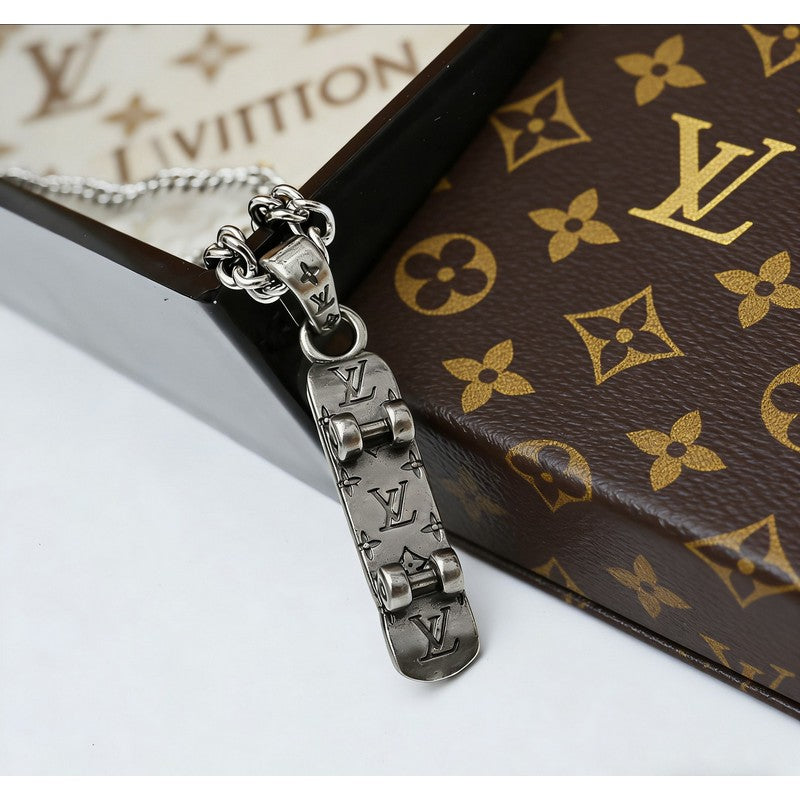 Louis Skateboard Charm Necklace