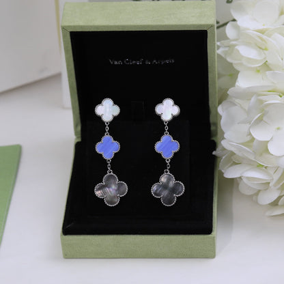 Boucles d'oreilles Trois Motifs Magic Alhambra 18K