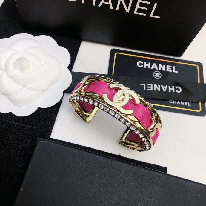 18K CHANEL Red Cuff Bracelet