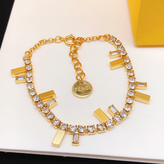 18K F Is Crystals Bracelet