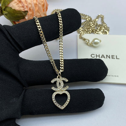 18K CC Heart Chain Necklace