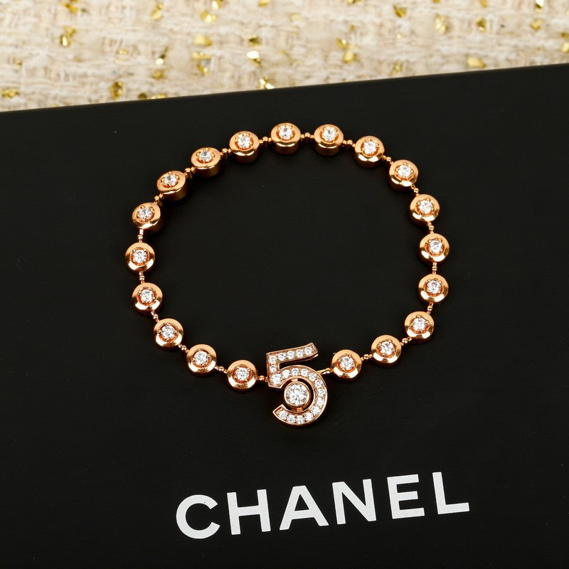 CC NO.5 Diamond Gold Bracelet