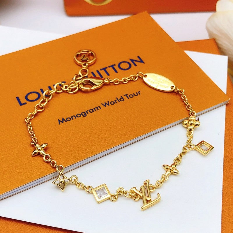 Louis Crystal Chain Bracelet