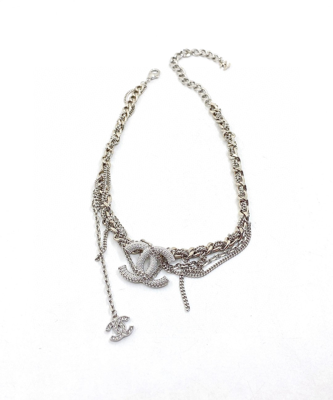 18K CC Chain Diamond Necklace