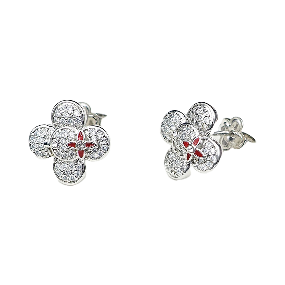 Boucles d'oreilles diamant Louis Vivienne 18 carats