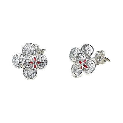 Boucles d'oreilles diamant Louis Vivienne 18 carats