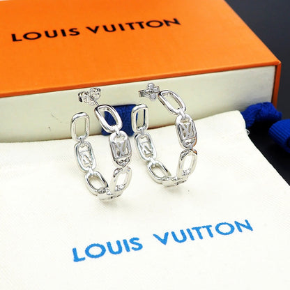 Boucles d'oreilles chaîne Louis My 18 carats