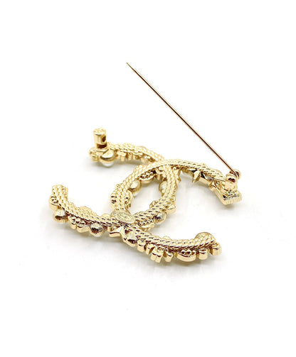 18K CC Pearls Brooch