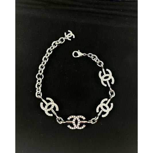18K CC Gold Diamond Bracelet