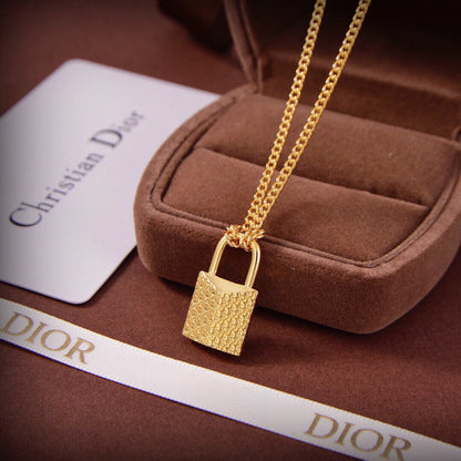 18K CD Lock Necklace