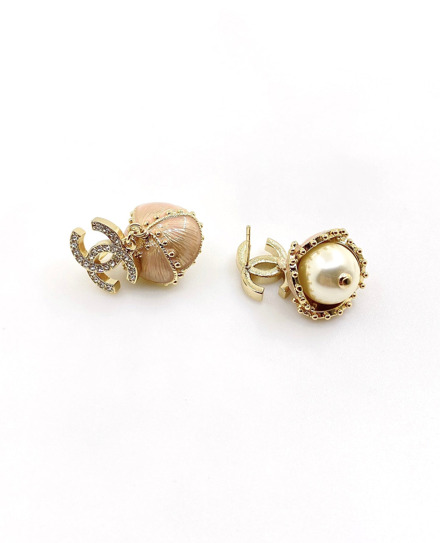 Boucles d'oreilles fleurs CC 18 carats