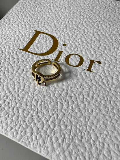 18K CD Crystal Rings